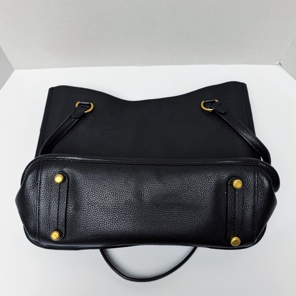 Coach - Tyler Carryall Black Leather Tote Bag - Picture 4 of 11